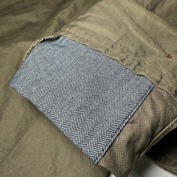 Jeremiah Thorne Coated Canvas Jacket Mens Sz XL in Military Peat Khaki Tactical - Picture 12 of 14